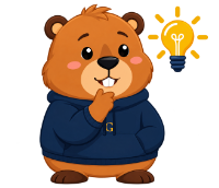 GoBeeVir beaver with a bright idea